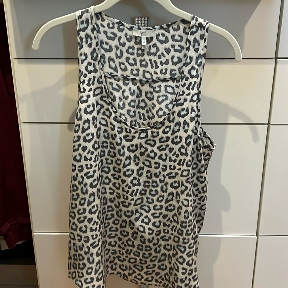 Joie Silk Tank in Leopard Print